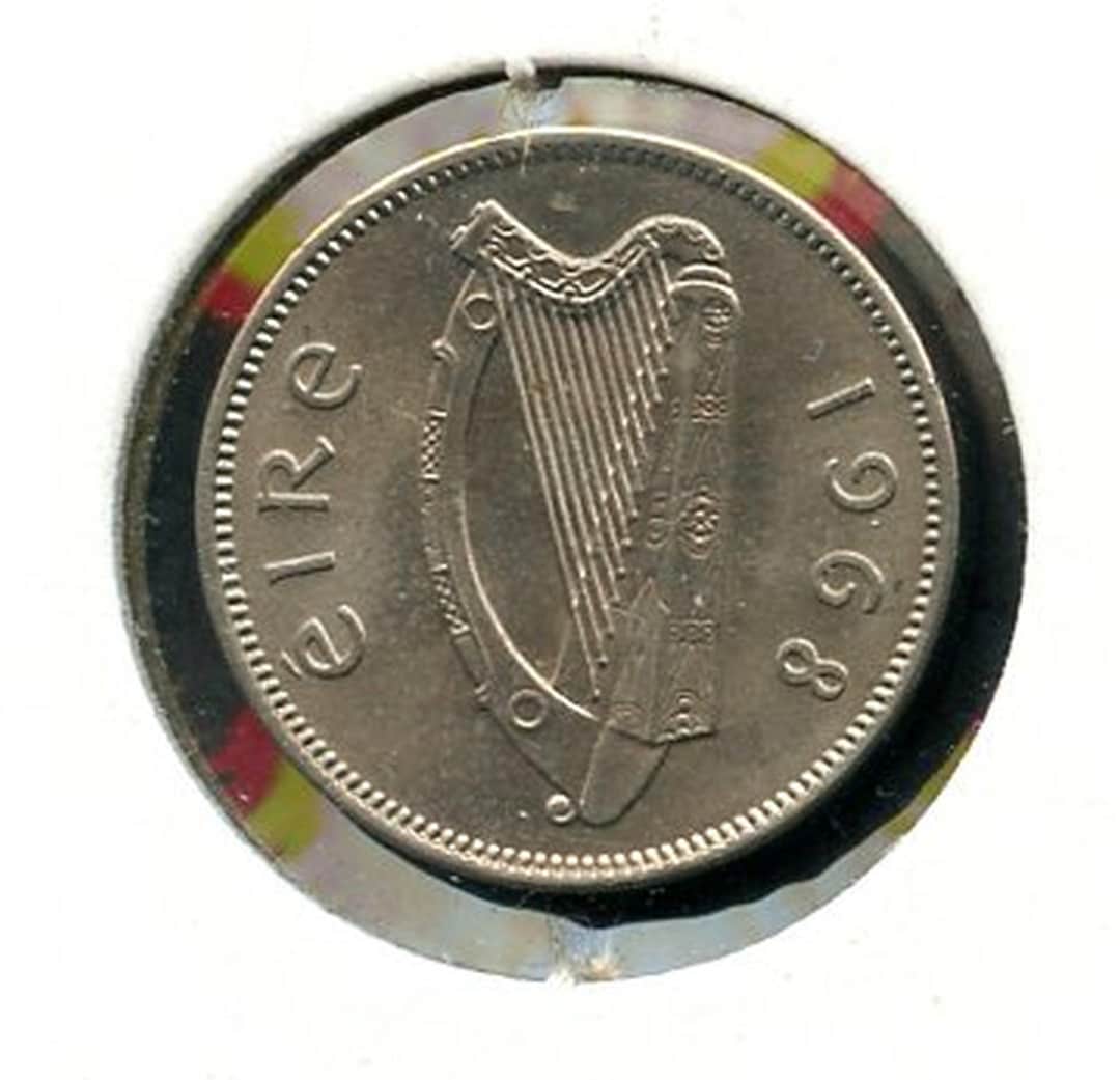 Ireland 1968 Cupro-nickel Six Pence - Ref: 68E6-04, Brilliant
