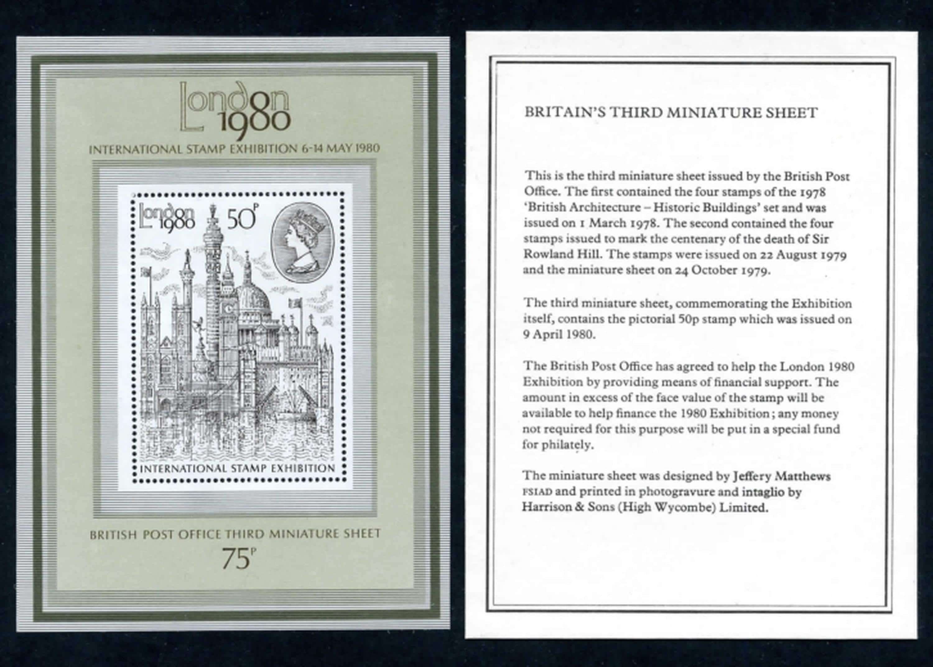 1980年イギリス - ロンドン国際切手博覧会 - ミニチュアシート - これ
