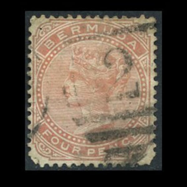 Bermuda - SG #20 - Queen Victoria - 1880 -  4 Pence - Orange Red, SG Current Valuation is 1.75 Sterling - Fine Used Condition