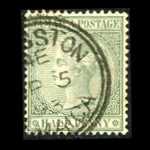 Jamaïque 1885 - Queen Victoria SG16 - 1/2p Jaune vert - Bon état d'usage, Nice Kingston