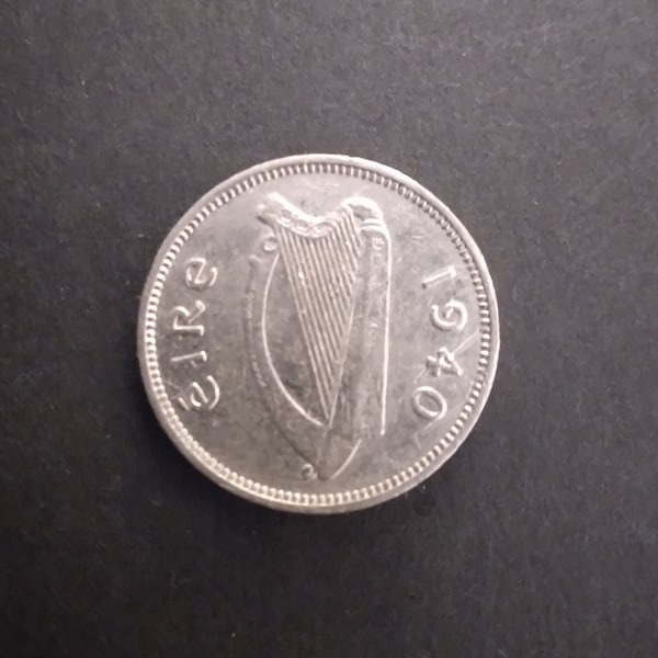 Irland 1940 Cupro-Nickel Dreipence - Ref: 40E3-02 Zirkulierter Zustand