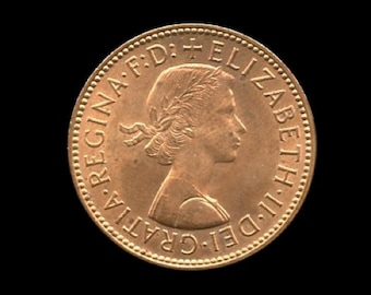 1965 Queen Elizabeth II Bronze Halfpenny - Uncirculated