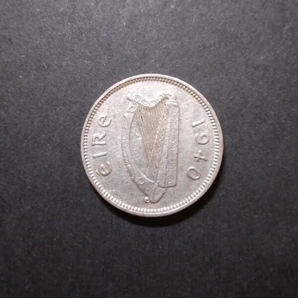 Irland 1940 Cupro-Nickel Dreipence - Ref: 40E3-03 Zirkulierter Zustand