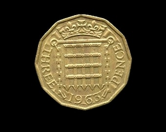 1960年と1967年の3ペンス硬貨2枚、エリザベス2世ニッケル真鍮製 - Etsy