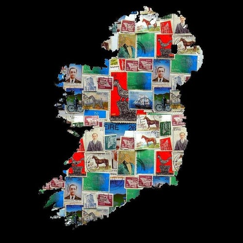 1968-69年アイルランド切手 – 第3シリーズ、ハウンドデザイン（5枚