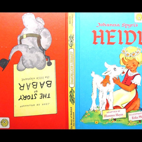 Vintage Dandelion Library – Two Books in One: The Story of Babar / Heidi