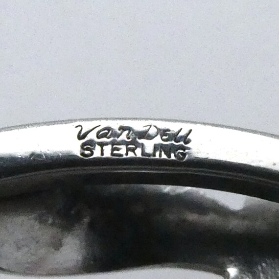 Vintage Signed Sterling Silver Birthstone Brooch … - image 3