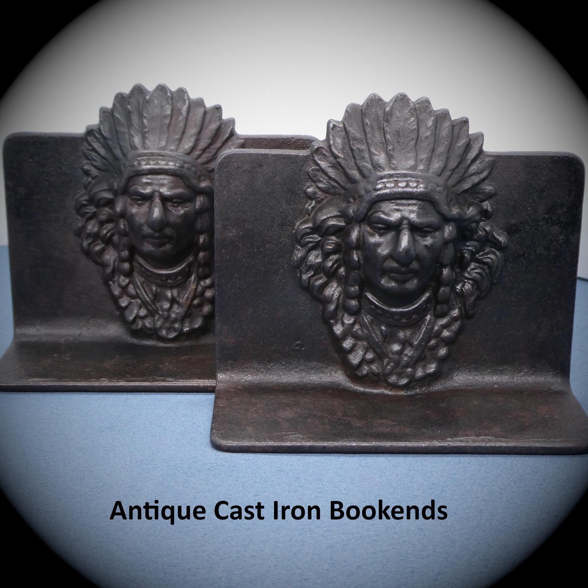 Cast Iron Indian Bookends - Etsy
