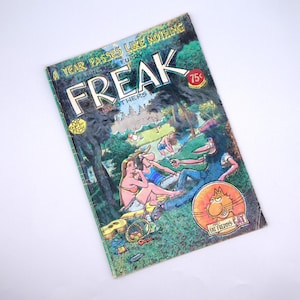 1980年のFREAK‐BROTHERSのコミック＆ポストカード。 Fabulous Furry Freak Brothers Comic Book Gilbert Shelton Rip