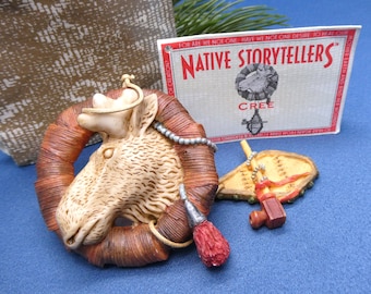 CREE Moose Ornament, Native Storytellers, United Design 1996