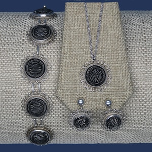 Vintage Plata de Jalisco Sterling Silver Jewelry Set: Signed Mexican Silver
