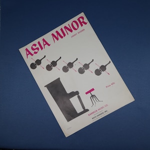 Vintage ASIA MINOR Sheet Music, Jimmy Wisner, 1961