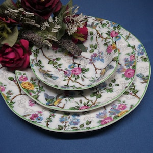 Vintage Barker Bros Royal Tudor Ware Lorna Doone 3-Tiered Serving Set