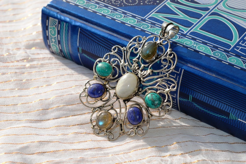Hippie Pendant Handmade Item BOHO Jaipur Jewelry India Jewelry
