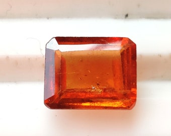 2,85 ct naturlig hessonit granat ädelsten, fasetterad rektangulär form