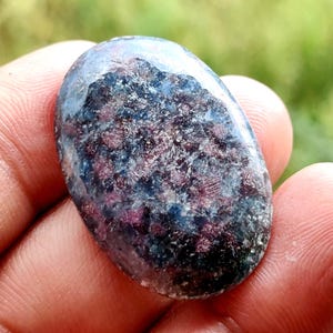 Natural Ruby Kyanite Stone Cabochon Multi Color Gemstone for Pendant Ring