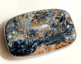 Pietersit Edelstein Anhänger, 47 ct Rechteck Cabochon, 36x23x5mm