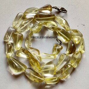 yellow citrine necklace jewelry 238ct high quality natural citrine beaded necklace cabochon citrine necklace gemstone