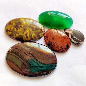 natural multi mix gemstone 208ct good quality multi mix stone cabochon loose gemstone 5pcs pendant size multi mix stones jewelry