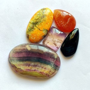 multi stone lot loose gemstone 212ct high quality natural cabochon multi mix gemstone 5pcs pendant size stones lot jewelry