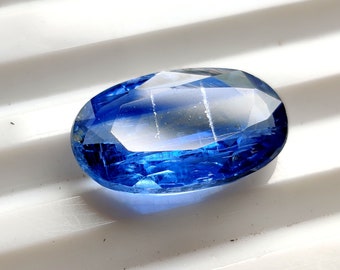 ROYAL BLUE KYANITE Gemstone 5.10ct Natural Kyanite Faceted Cuting Oval Shape Perfect Ring Size Kyanite Loose Gemstone Jewellery Size 14x9x3