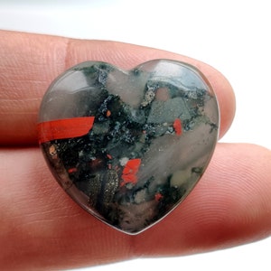 BRECCIATED JASPER GEMSTONE 38CT Good Quality Natural Brecciated Jasper Heart Shape Perfect Pendant Size Jasper Loose Gemstone Size 25x24x8MM