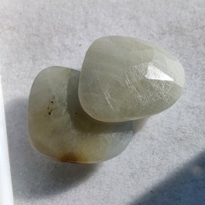 SAPPHIRE ROSE CUT Faceted Gemstone Fancy Shape 16Ct High Quality Natural Sapphire Flat Back Slice Pair Loose Gemstone Sapphire 17x13x3MM