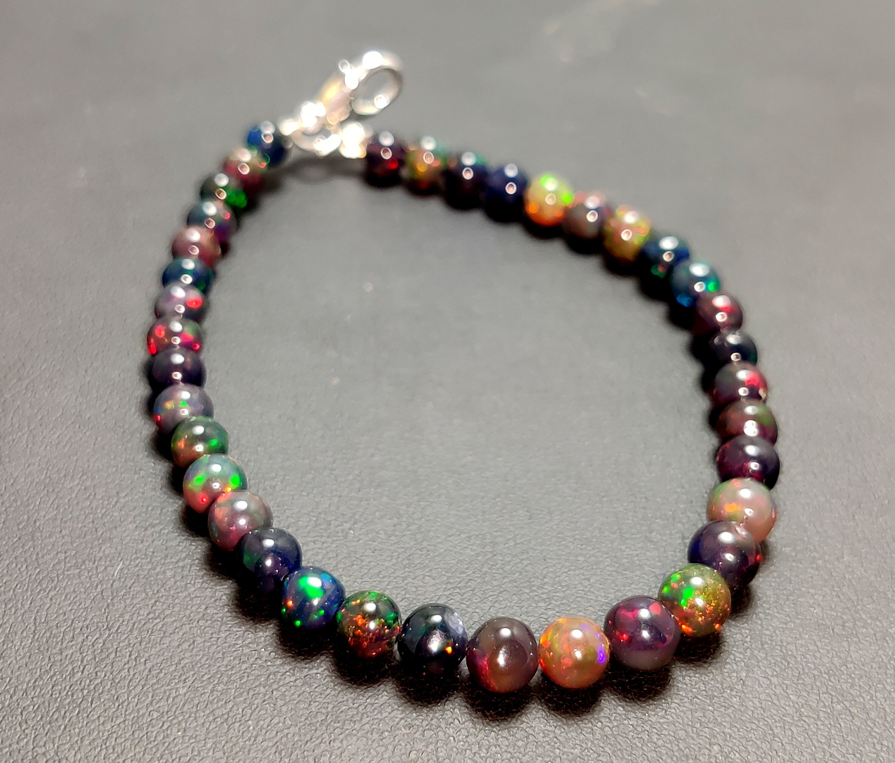 ETHIOPIAN OPAL BEADS Bracelet 22Ct Natural Black Ethiopian Etsy