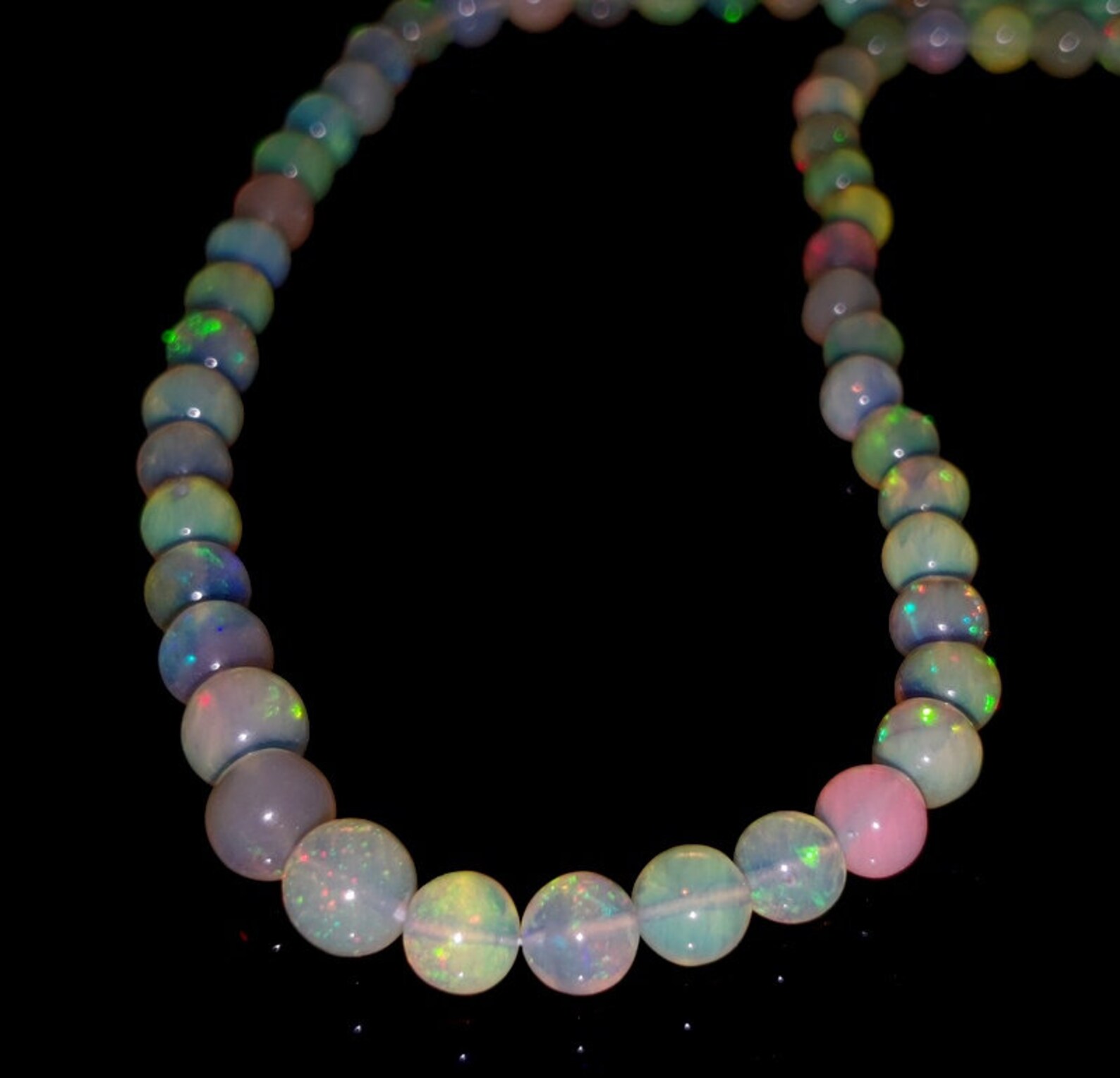 OPAL BEADED NECKLACE Gemstone 44.75ct Good Quality Natural Etsy UK