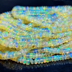 Opal Perlen super Qualität 50 Stück viel äthiopischen Opal lose Perlen natürlichen äthiopischen Opal glatte Cabochon Rondelle Perle machen Schmuck