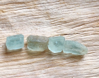 Natural Aquamarine Rough Gemstone Lot (8.75 Ct, 4 Pcs)