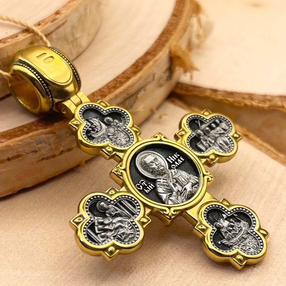 Complex Made Crucifixion Pendant Cross Silver 925 + Gold 24K - Etsy