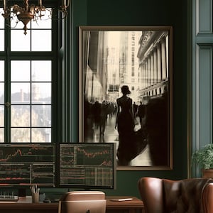 Unframed Women in Finance Canvas Art Print, Wall Street Decor