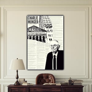 Unframed Charlie Munger Quotes Canvas – Investing, Stock Market Art