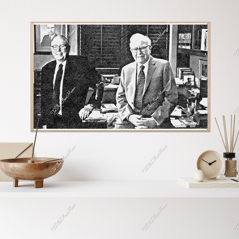 Warren Buffett Charlie Munger Canvas. Set of two. BUY 2 GET 1 FREE see listing Stock Market, Wall Street, Trading, Finance Gifts. 5