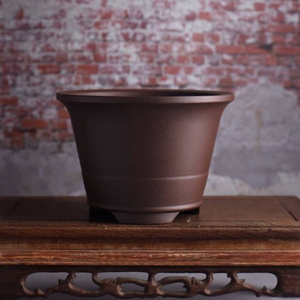 Unglazed simple breathable bonsai pot Yixing purple sand flower pot succulent planter cactus or orchid and other green plant flower pots