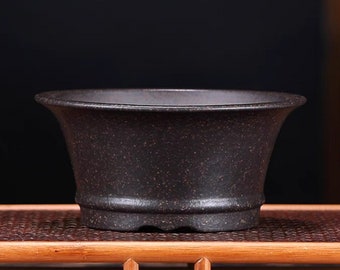 4.7 inch round bonsai pot small bonsai pot Yixing purple sand flower pot simple unglazed flower pot succulent planter moss cactus bonsai pot