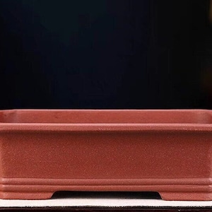 12.4 inch rectangular bonsai pot Yixing purple sand flower pot simple unglazed breathable flower pot flower exhibition bonsai pot