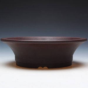 High-quality handmade round bonsai pot Yixing purple sand ancient red flower pot simple retro unglazed breathable bonsai pot
