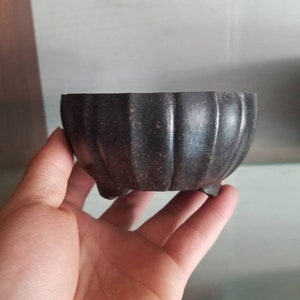 Mini bonsai pot Yixing purple sand pottery flower pot lace-shaped succulent planter simple retro bonsai pot