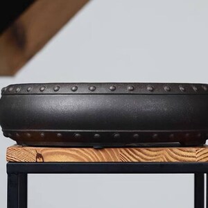 30 cm högkvalitativ handgjord rund nitkruka i Yixing, lila sandkruka i brons, bonsai-kruka i tall- och cypressform