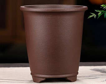 Simple unglazed breathable flower pot Yixing purple sand flower pot / orchid pot succulent planter/ garden green plant exhibition bonsai pot