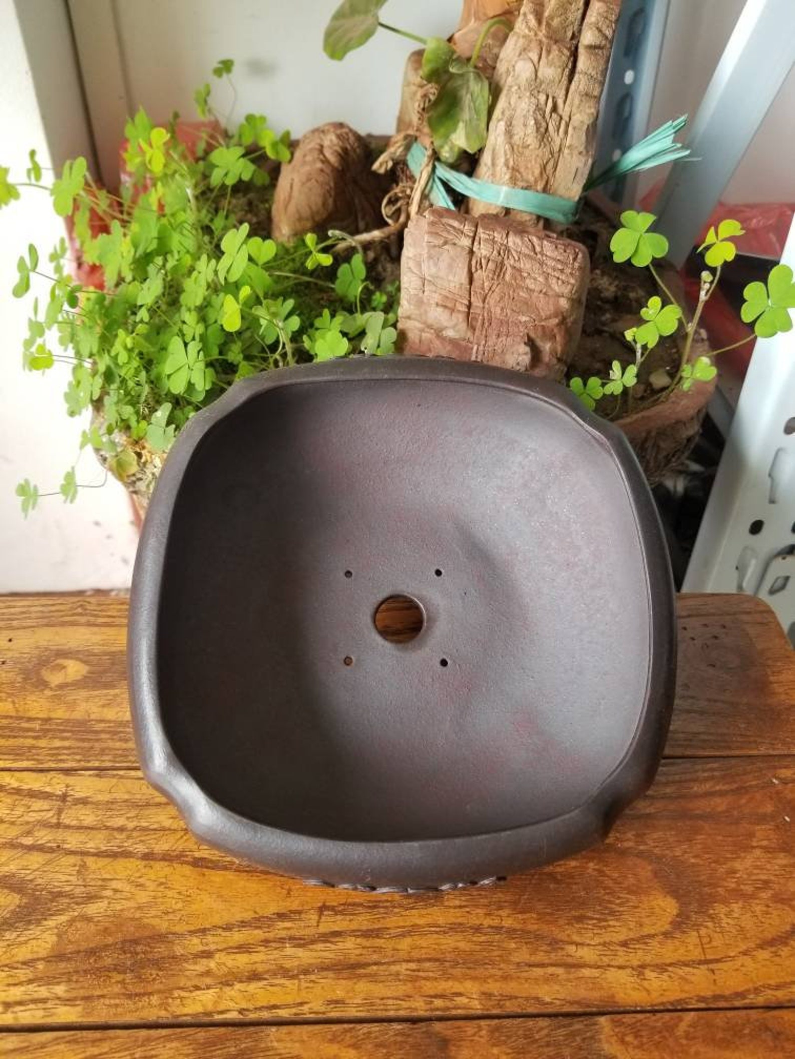 Handmade Square Shallow Bonsai Pots Yixing Purple Sand Ancient Etsy