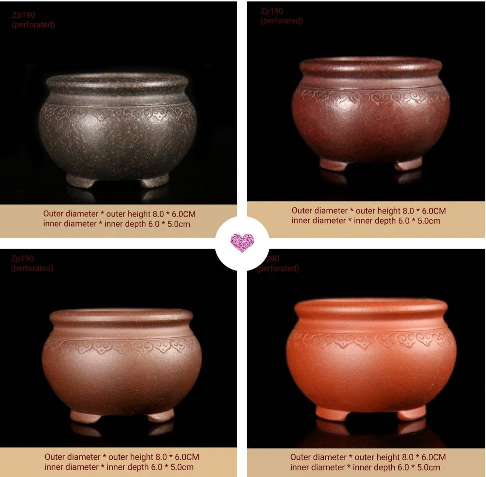 Handmade Purple Sand Pottery Flower Pot Mini Flower Pot Etsy