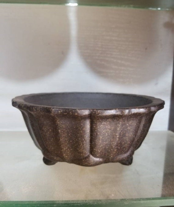 5.3/"Chinese Yixing Zisha Pottery Purple Clay Handmade Orchid Small Flowerpot Pot