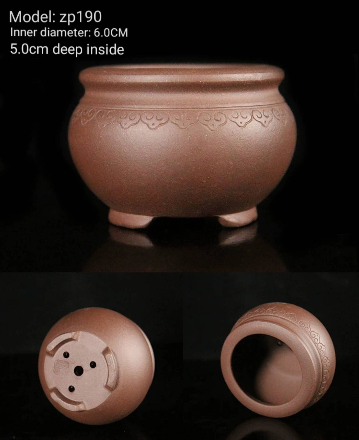 Handmade purple sand pottery flower pot mini flower pot Etsy