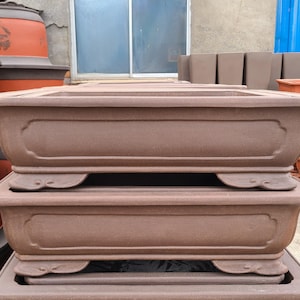 26.8-inch-31.8-inch rectangular cloud-foot bonsai pot Yixing purple sand flower pot unglazed flower pot green plant exhibition bonsai pot