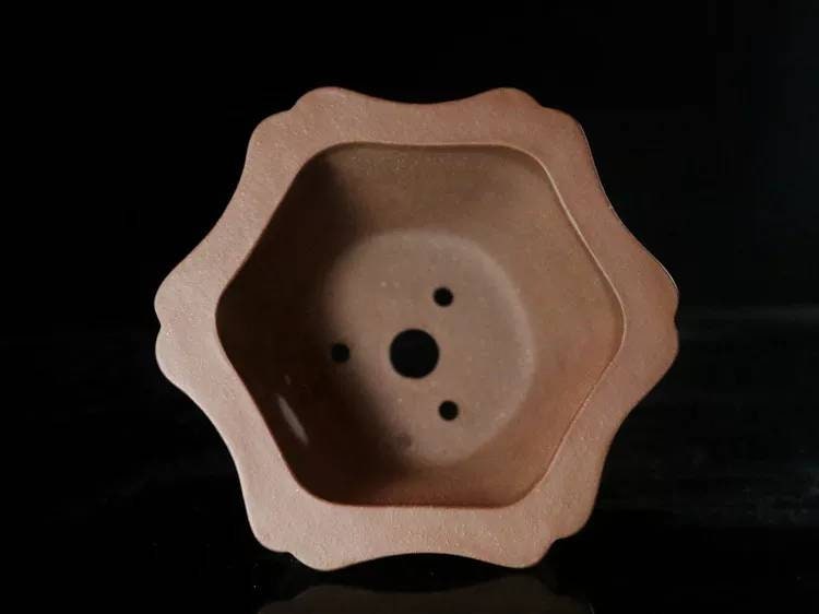 Hexagonal Bonsai Pot Yixing Purple Sand Pottery Flower Pot Etsy