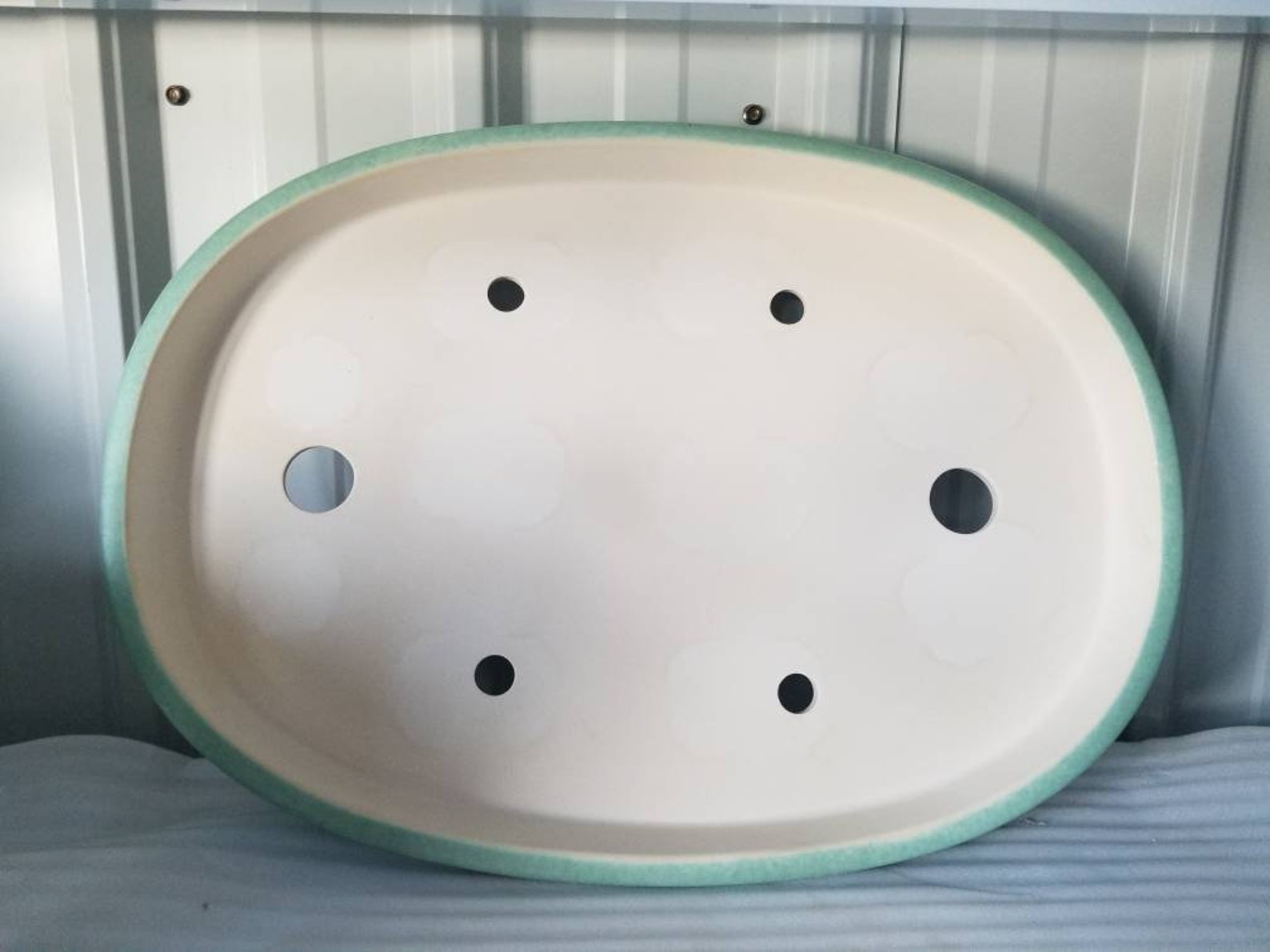 Large oval shallow bonsai pot Yixing bonsai pot green plants Etsy