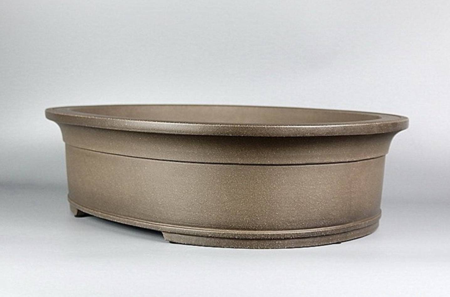 Yixing purple sand bonsai pot handmade oval large gray bonsai Etsy